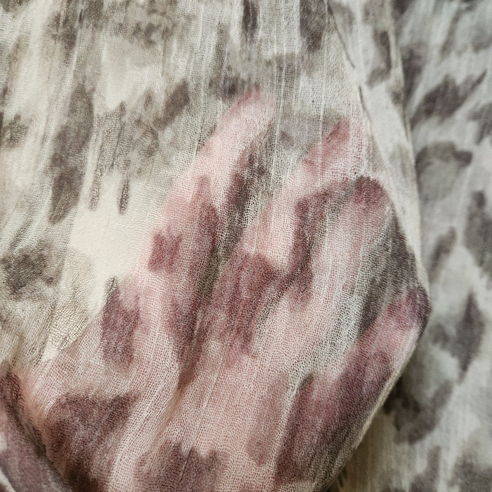 LOFT Gray Leopard Print Infinity Scarf - Picture 5 of 8